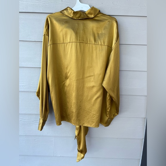 RONNY KOBO Taliah Tie-Front Silk Blouse in XS - Picture 4 of 8